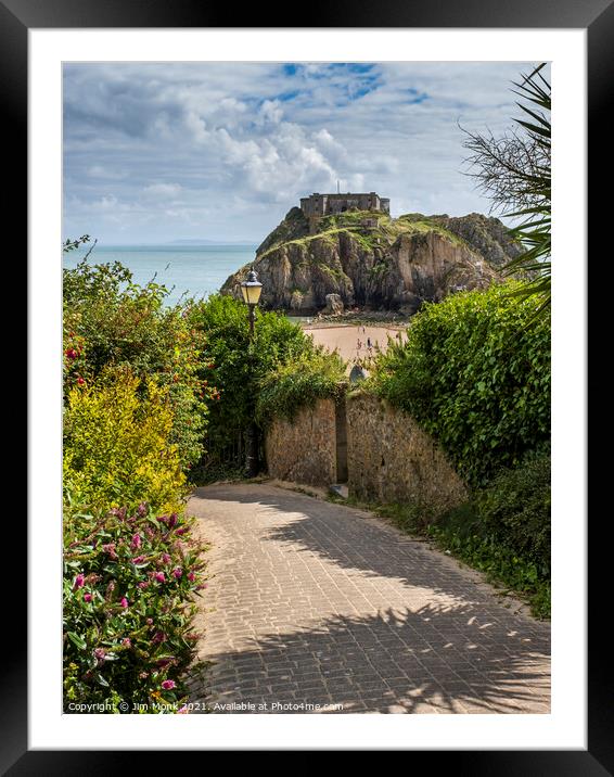 View to St Catherine's Island, Tenby Framed Mounted Print by Jim Monk