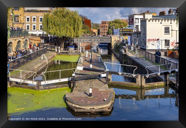 Camden Lock Framed Print by Jim Monk