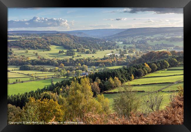 Derwent Valley and Chatsworth View Framed Print by Jim Monk