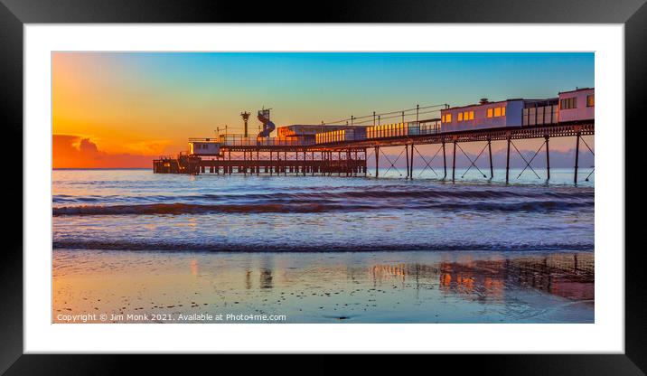 Sandown Pier Sunrise Framed Mounted Print by Jim Monk