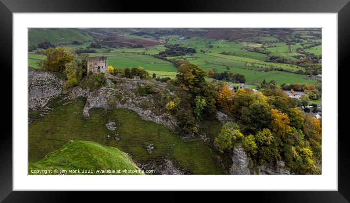 Peveril Castle, Peak District Framed Mounted Print by Jim Monk