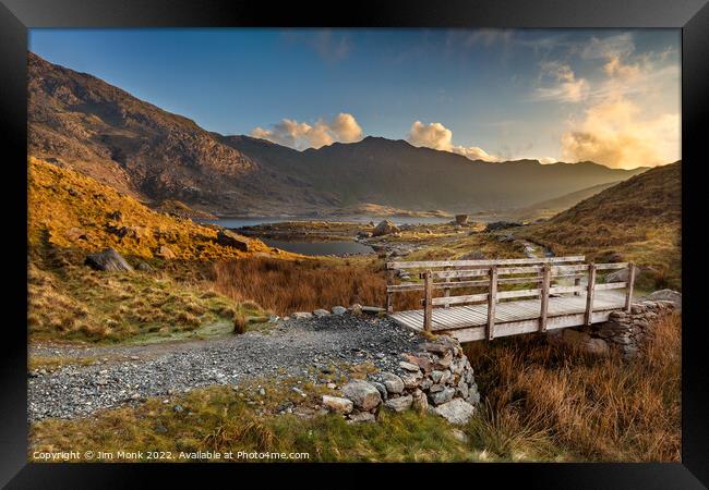 Llyn Llydaw Snowdonia Framed Print by Jim Monk