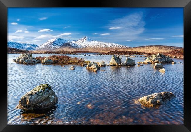 Loch Ba, Rannoch Moor. Framed Print by Jim Monk