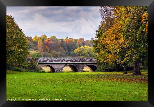 Bridge over the Stour in Blandford Forum Framed Print by Jim Monk