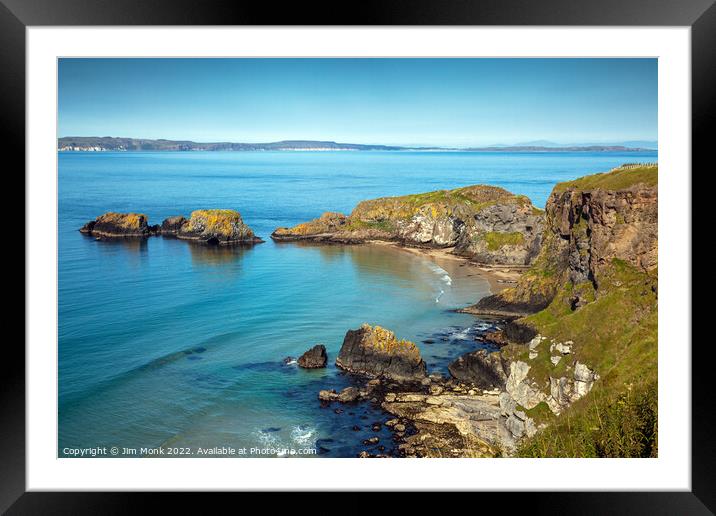  Carrickarede Island, Northern Ireland Framed Mounted Print by Jim Monk