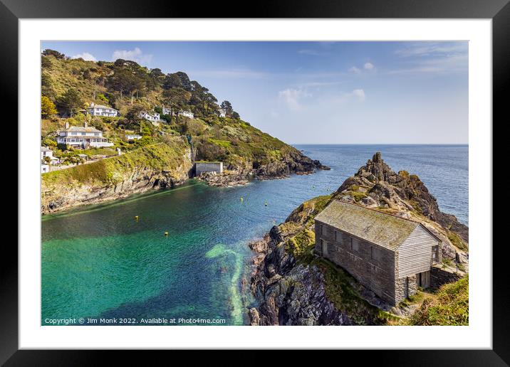 The Harbour Mouth, Polperro Framed Mounted Print by Jim Monk