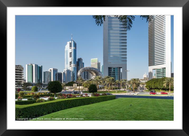 Jumeirah Emirates Towers Framed Mounted Print by Jim Monk