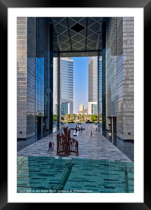 The Gate at DIFC Framed Mounted Print by Jim Monk
