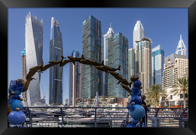 Dubai Marina Walk Framed Print by Jim Monk