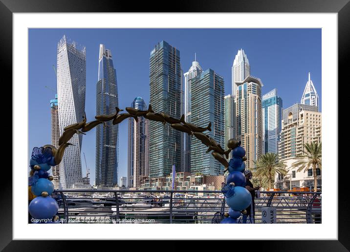 Dubai Marina Walk Framed Mounted Print by Jim Monk