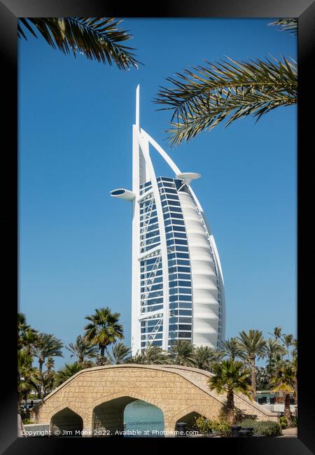 Burj Al Arab in Dubai Framed Print by Jim Monk