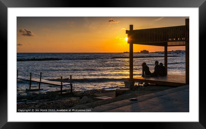 Pathos Sunset Framed Mounted Print by Jim Monk