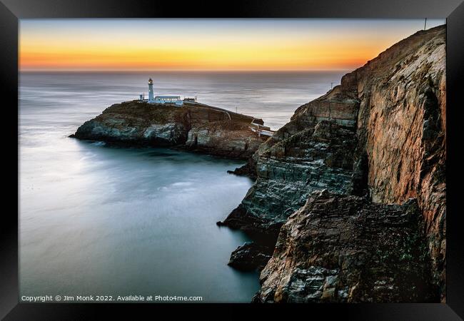 South Stack Framed Print by Jim Monk