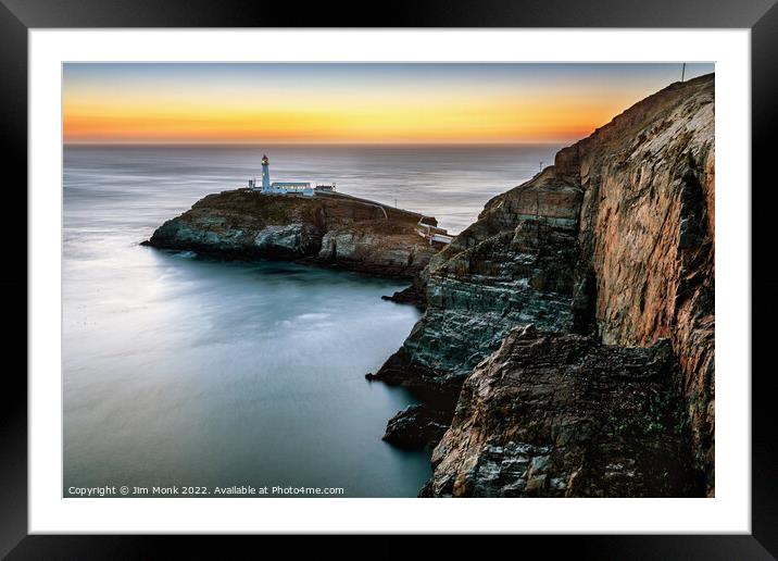 South Stack Framed Mounted Print by Jim Monk
