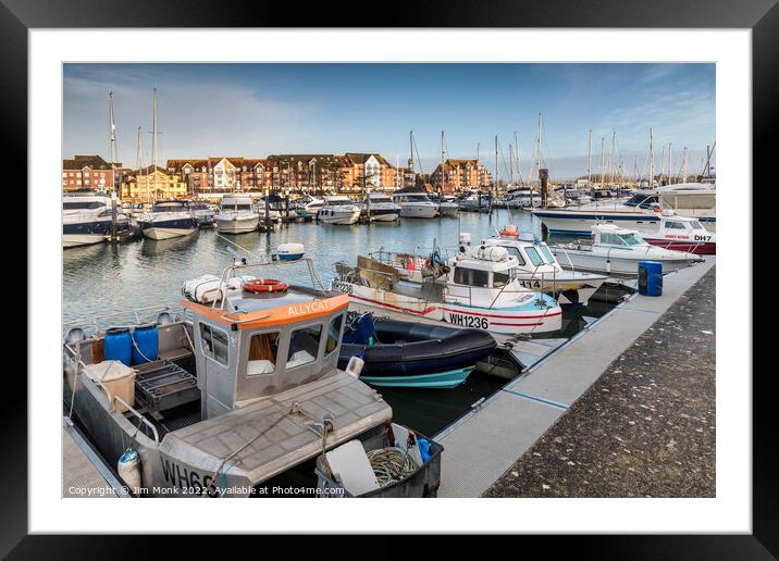 Weymouth Harbour Framed Mounted Print by Jim Monk