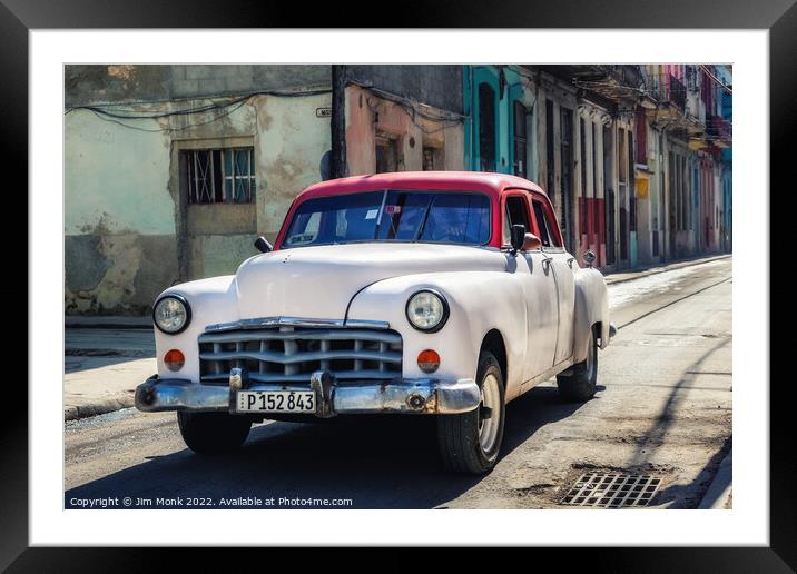 Back Street Classic, Havana Framed Mounted Print by Jim Monk