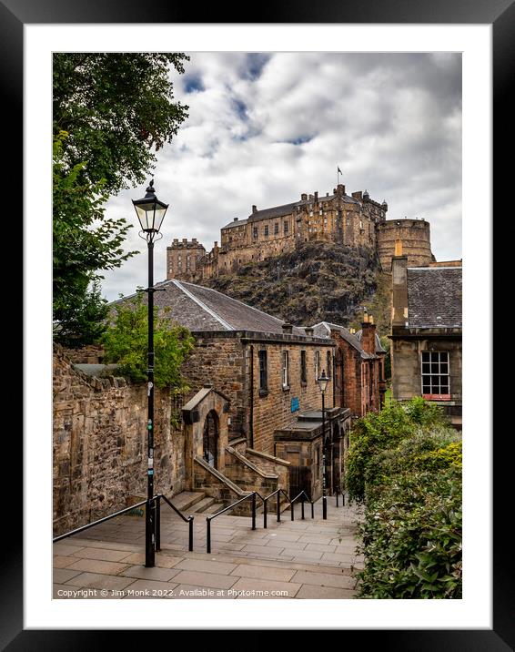 Vennel View, Edinburgh Framed Mounted Print by Jim Monk