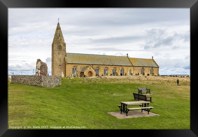 St Bartholomew's Church, Newbiggin by the Sea Framed Print by Jim Monk