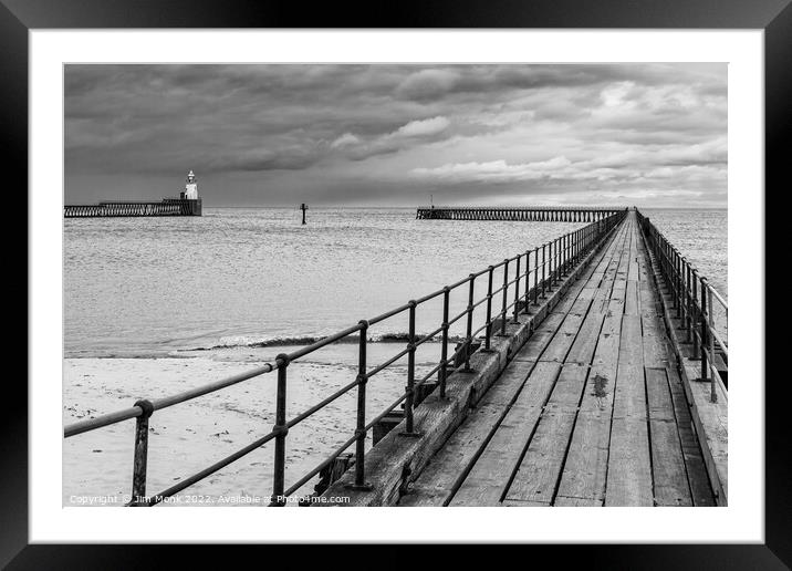 Blyth Pier Framed Mounted Print by Jim Monk