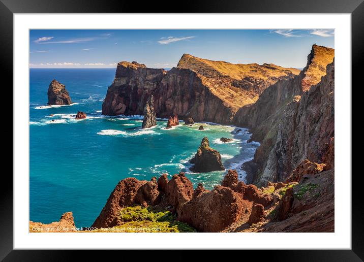 Ponta do Rosto, Madeira Framed Mounted Print by Jim Monk