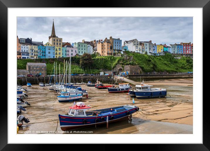 Tenby Harbour, Pembrokeshire Framed Mounted Print by Jim Monk