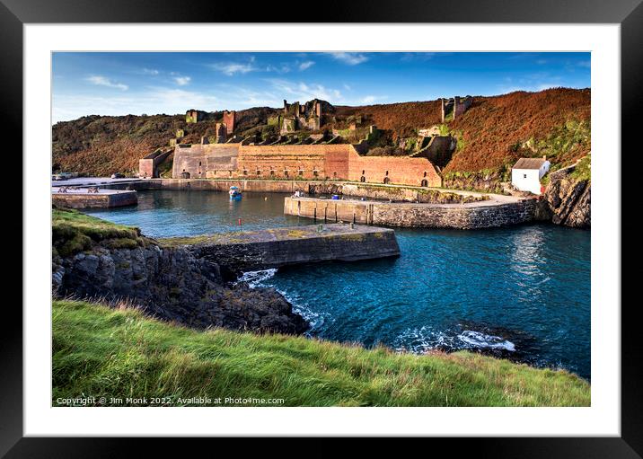 Porthgain Harbour, Pembrokeshire. Framed Mounted Print by Jim Monk