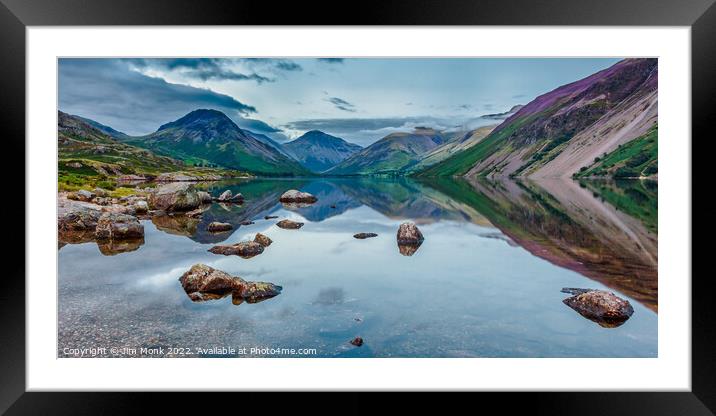 Wast Water, Lake District Framed Mounted Print by Jim Monk