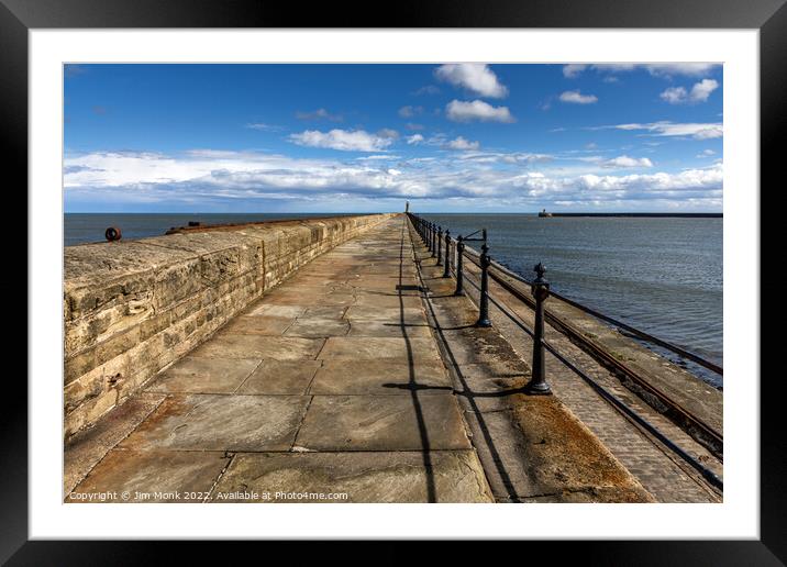 Tynemouth Pier Framed Mounted Print by Jim Monk