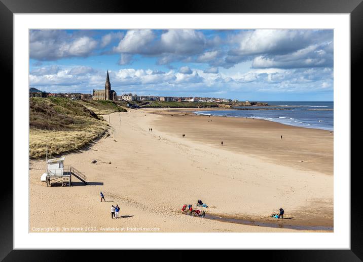 Tynemouth Long Sands Framed Mounted Print by Jim Monk