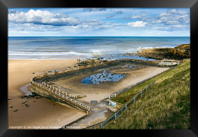 The old tidal swimming pool at Tynemouth. Framed Print by Jim Monk