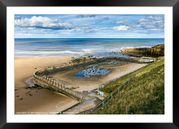 The old tidal swimming pool at Tynemouth. Framed Mounted Print by Jim Monk