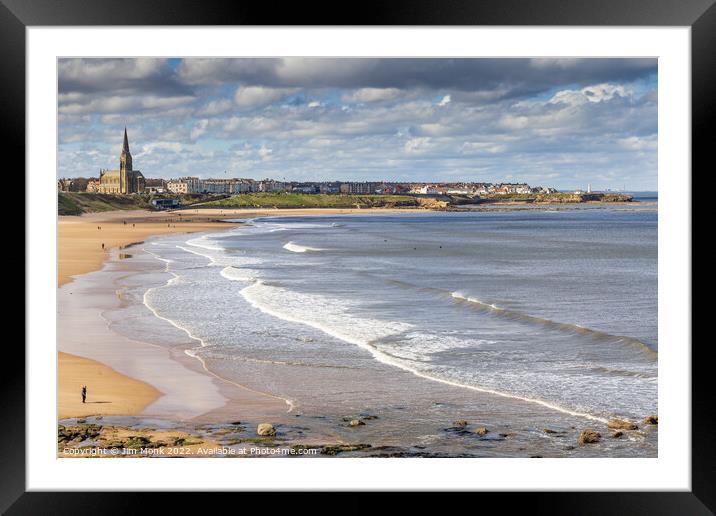Tynemouth Longsands Framed Mounted Print by Jim Monk