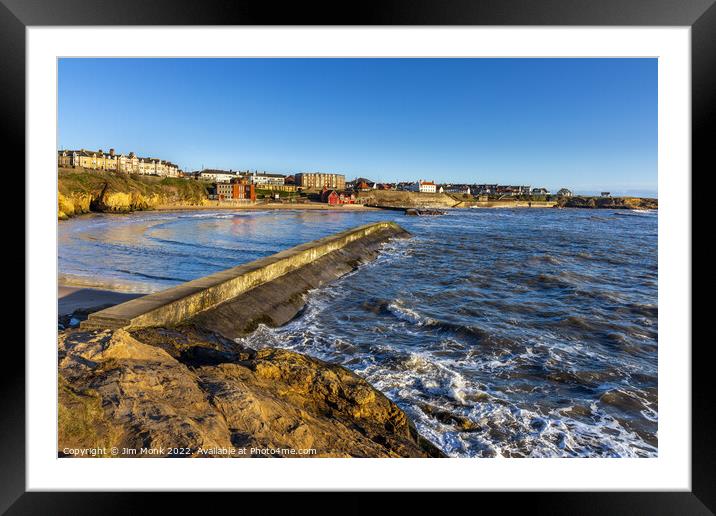Cullercoats Bay Framed Mounted Print by Jim Monk