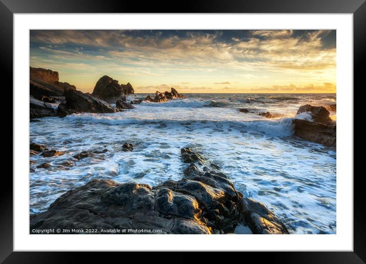 Bude Sunset, Cornwall Framed Mounted Print by Jim Monk