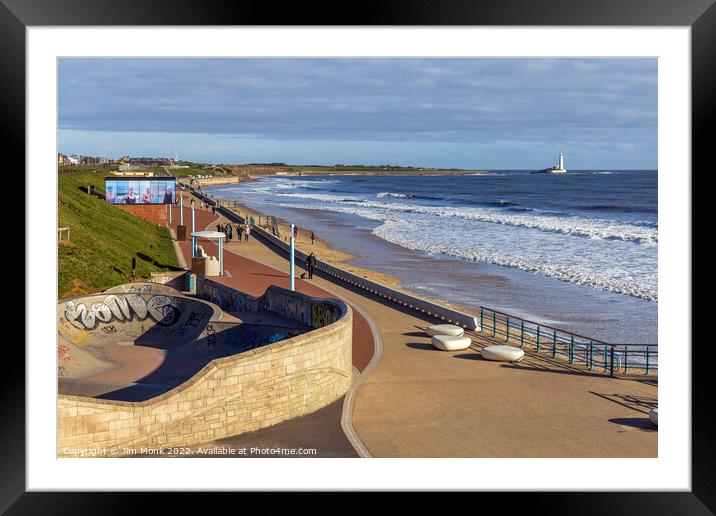 Whitley Bay Seafront  Framed Mounted Print by Jim Monk