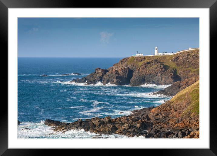 Pendeen Lighthouse, Cornwall Framed Mounted Print by Jim Monk