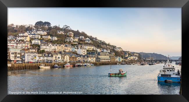 Crossing The Looe River Framed Print by Jim Monk