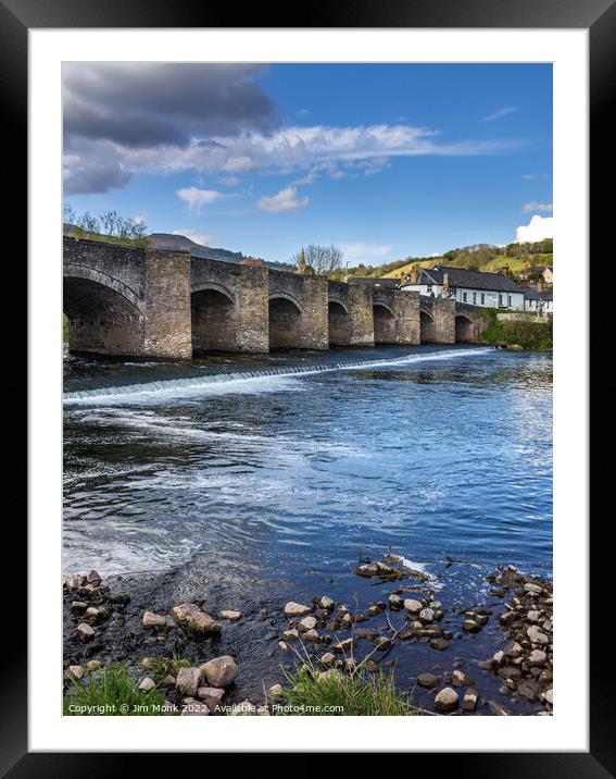 Crickhowell Bridge Brecon Beacons Framed Mounted Print by Jim Monk