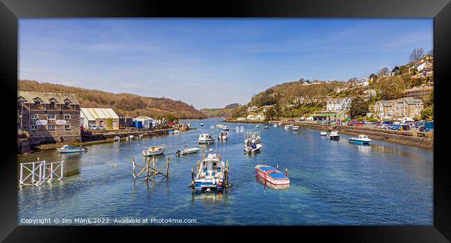 The river at Looe Framed Print by Jim Monk