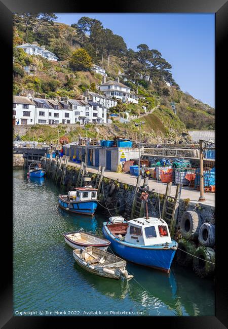 The Harbour Wall, Polperro Framed Print by Jim Monk
