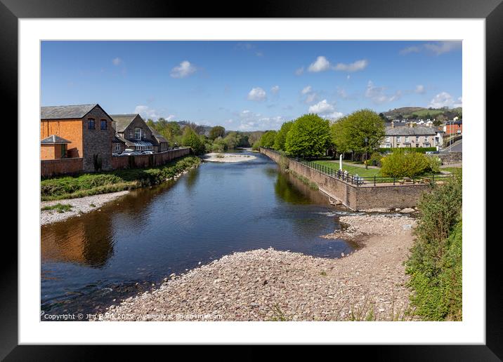 The River Usk at Brecon Framed Mounted Print by Jim Monk