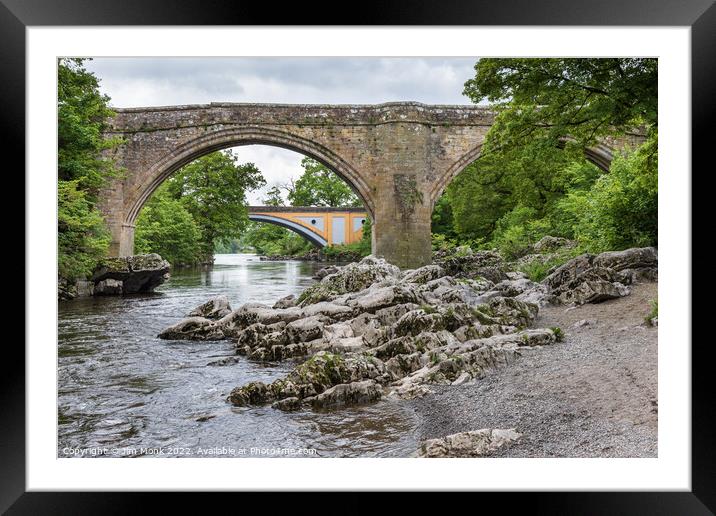 River Lune Bridges Framed Mounted Print by Jim Monk