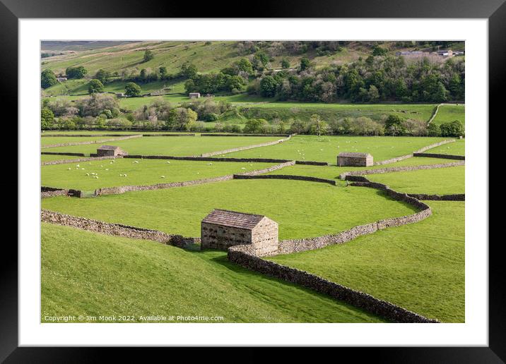 Gunnerside Meadows Framed Mounted Print by Jim Monk