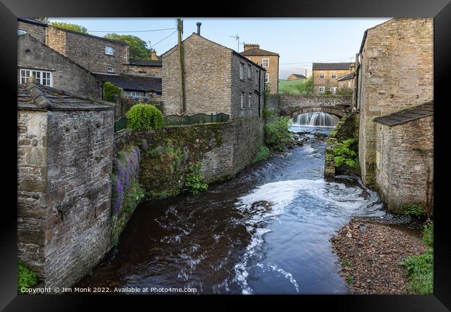 Gayle Beck in Hawes, Yorkshire Dales Framed Print by Jim Monk