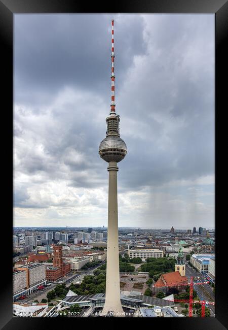 TV Tower in Berlin Framed Print by Jim Monk