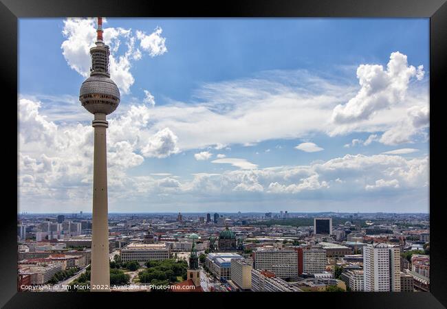 Berlin Tv Tower Framed Print by Jim Monk