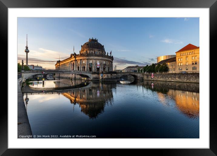 The Monbijou bridge and Bode Museum  Framed Mounted Print by Jim Monk