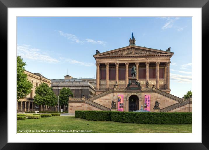 Old National Gallery, Berlin Framed Mounted Print by Jim Monk
