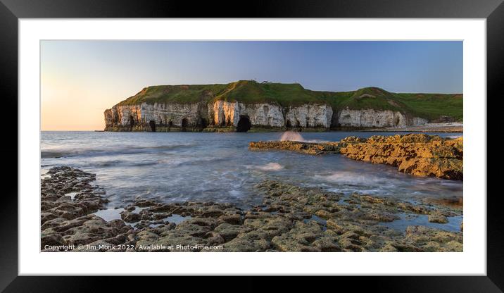 Sunrise at Thornwick Bay Framed Mounted Print by Jim Monk