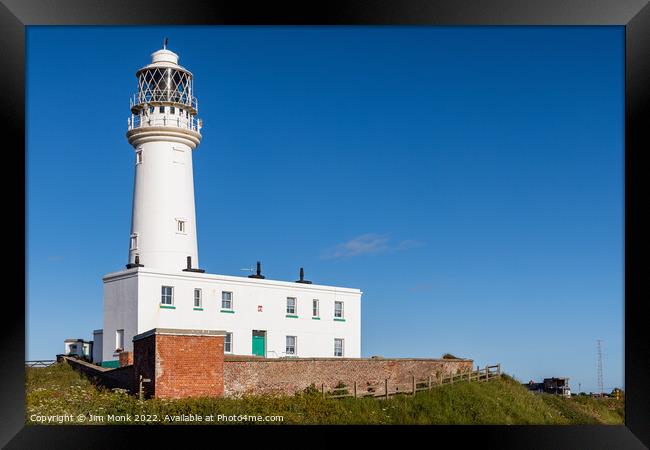 Flamborough Head Lighthouse Framed Print by Jim Monk